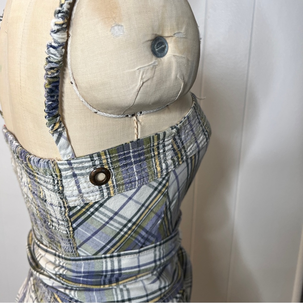 Free People blue plaid dress - Picture 7 of 8